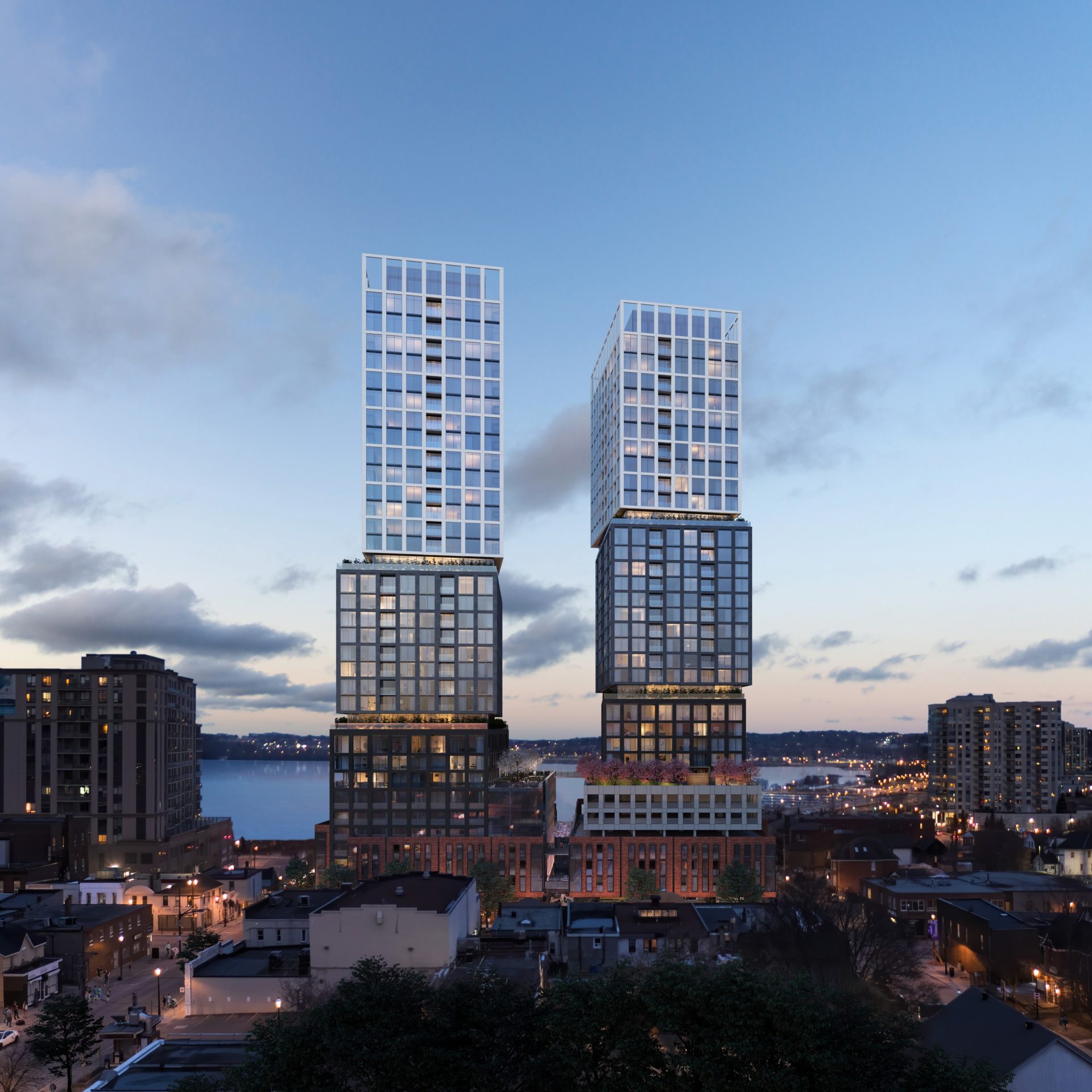 Debut Waterfront Residences, Barrie – aerial view